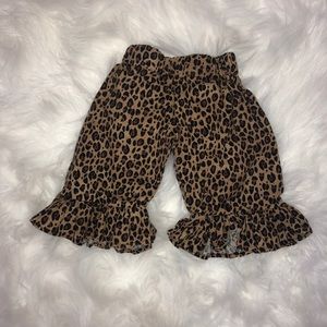 Custom Ruffle Leopard pants size 3-6m